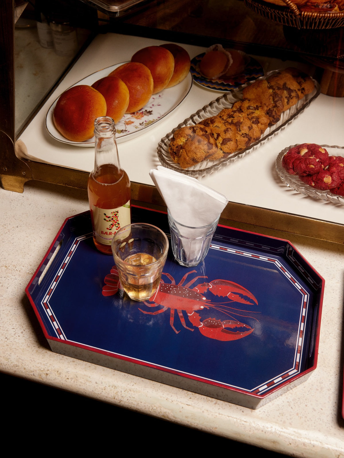 BANDEJA OCTAGONAL ESTAMPADA RED LOBSTER