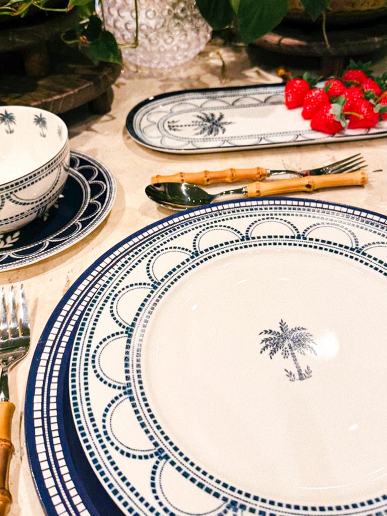 PRATO DE SOBREMESA DE PORCELANA IMBASSAI