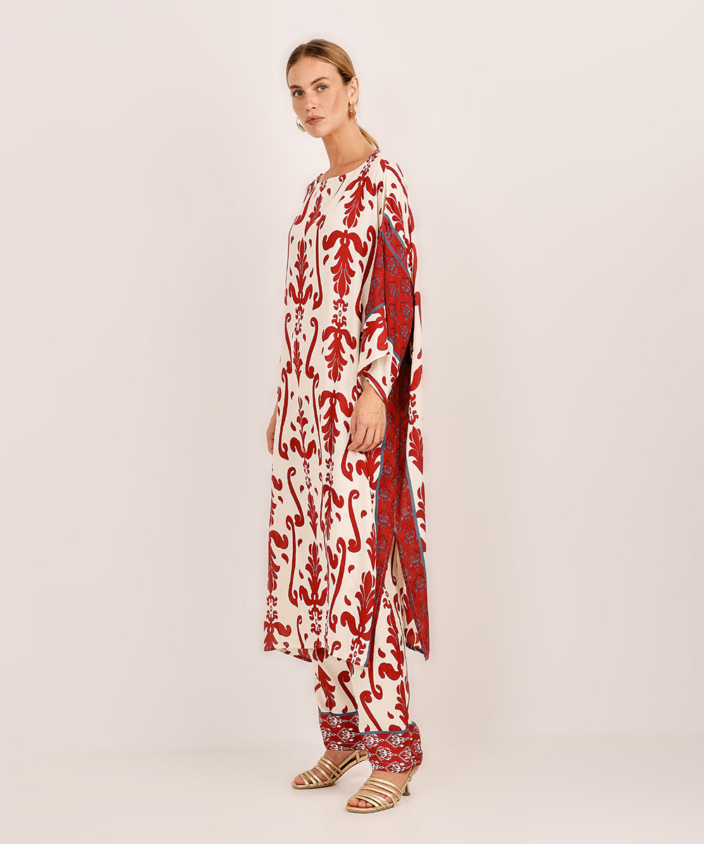 KAFTAN JORGINA IVORY RED
