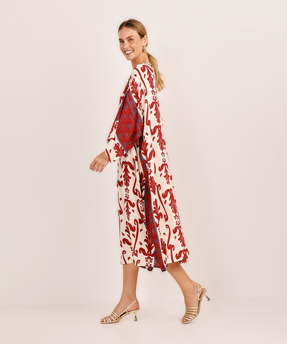 KAFTAN JORGINA IVORY RED