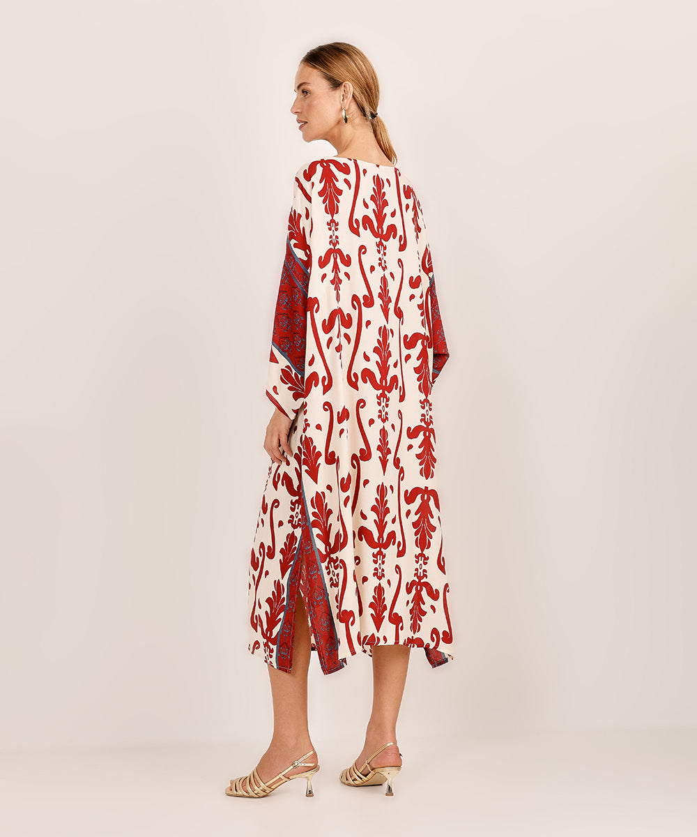 KAFTAN JORGINA IVORY RED