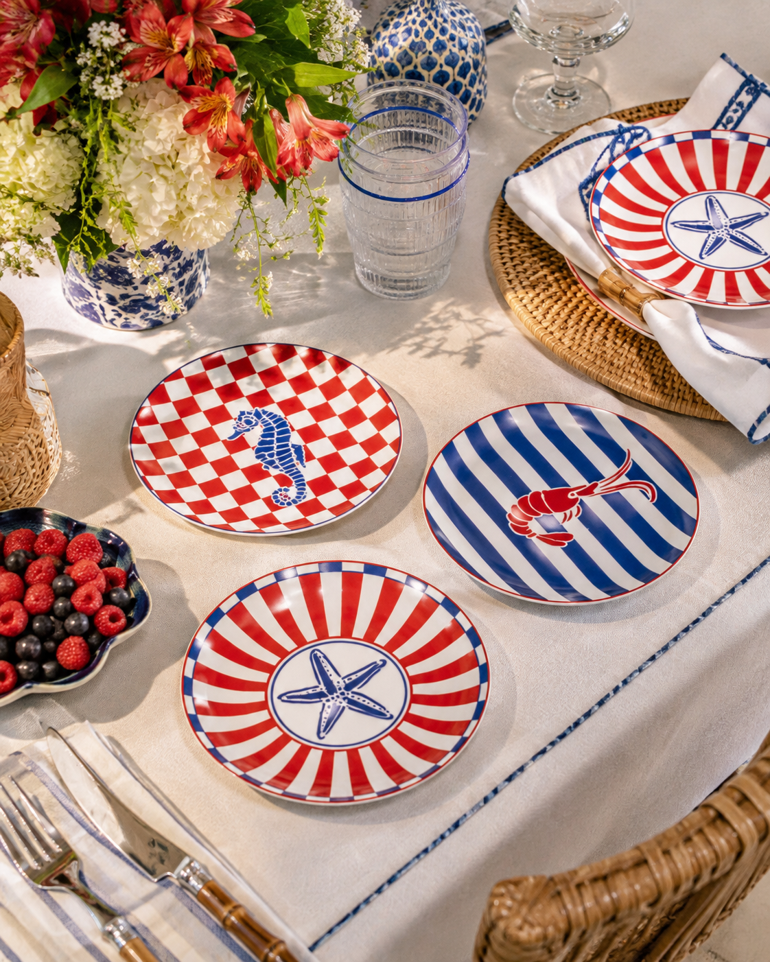 KIT DE PRATOS DE PAO DE PORCELANA PAMPELONNE  3PCS